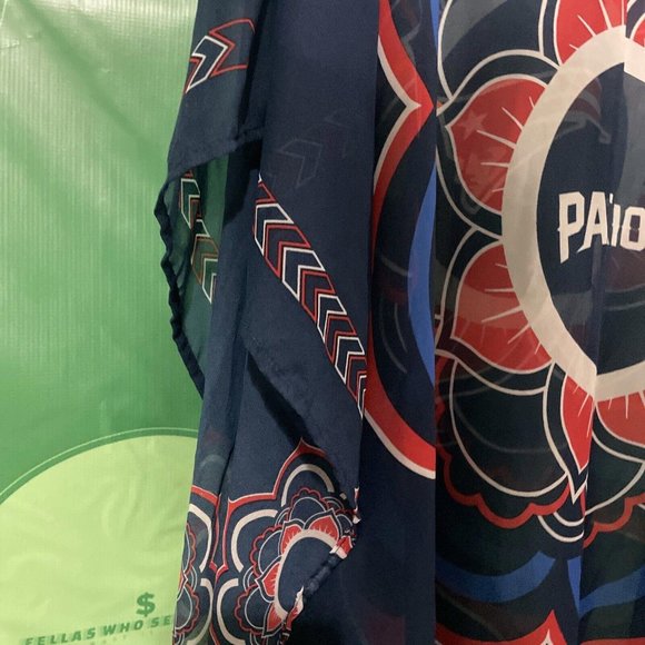 NEW ENGLAND PATRIOTS Women's logo semi sheer swim cover up in BLUE   OSFM - VGUC - Picture 8 of 8